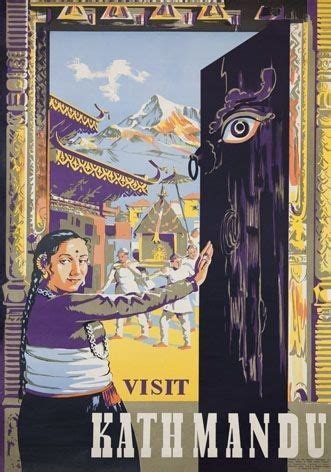 Visit Kathmandu Vintage Travel Posters Vintage Posters Travel Posters