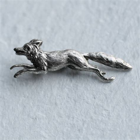 Silver Fox Brooch Brooch Fox Jewelry Silver Jewellery Indian