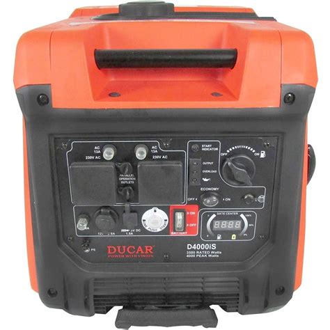 Ducar D 4000iS Generatore Inverter 3 8 KW A Benzina 224cc Ruote