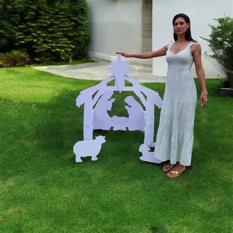 Presépio De Natal Jardim - Presépio Grande - G - 110 Cm - Enfeite De Natal Para Jardim ...