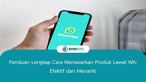 Panduan Lengkap Cara Menawarkan Produk Lewat Wa Everpro