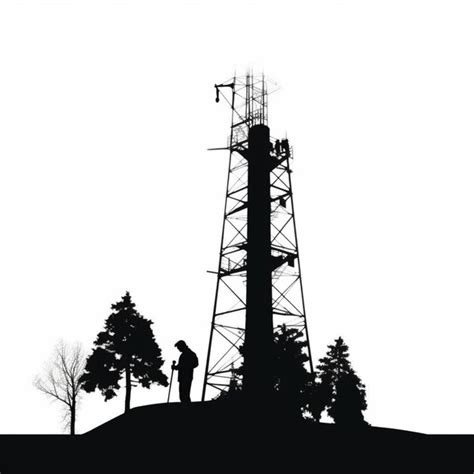 Premium Ai Image Silhouette Of A Man Standing On Top Of A Hill Next