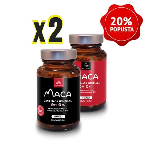 Paket Crna Crvena Maca Kompleks Kapsule Bioandina Premium MACA