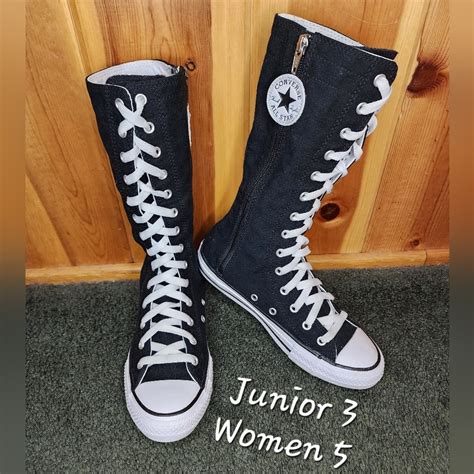 Rare Vintage Converse All Star Calf Knee High Women Gem