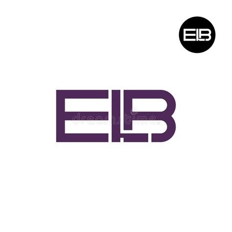 elb monogram stock illustrations  elb monogram stock illustrations