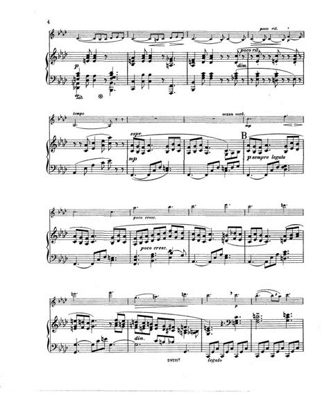 Bowen Barcarolle For Violin And Piano 钢琴谱 简谱