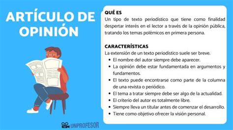 6 características de un articulo de OPINIÓN con EJEMPLOS