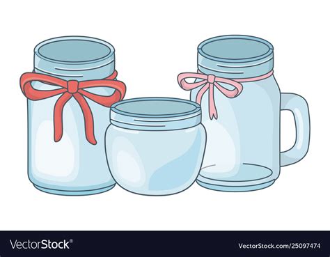 Glass Bottles Cartoon Royalty Free Vector Image