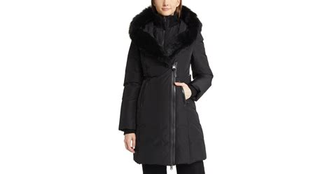 Mackage Kay Water Resistant Down Coat With Genuine Shearling Trim In