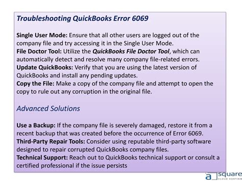 PPT QuickBooks Company File Error 6069 Causes Consequences And