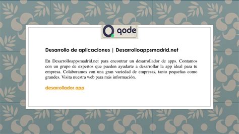 Ppt Desarrollo De Aplicaciones Desarrolloappsmadrid Net Powerpoint