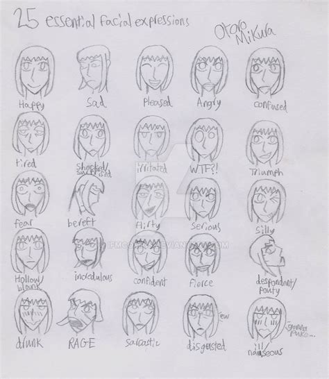 The 25 Essential Expressions By Ifmcomics On Deviantart