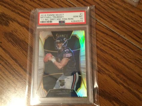 Mitchell Trubisky Panini Select Xrc Silver Prizm Sp Psa Gem