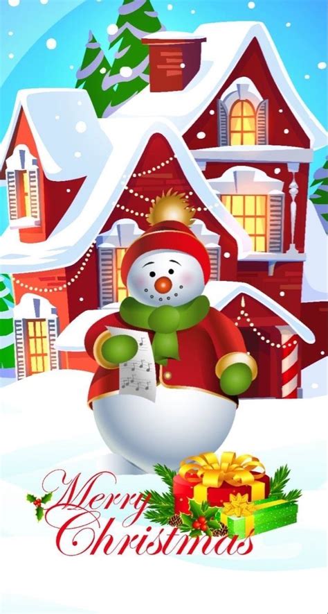 Snowman and Presents in a Winter Wonderland