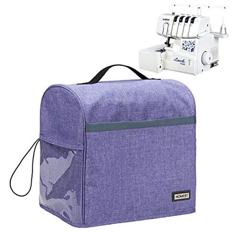 Homest Serger Sewing Machine Dust Cover With Storage Pockets