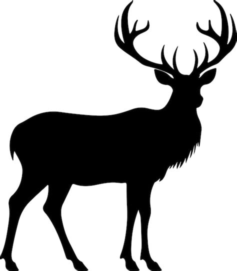 Premium Vector Elk Silhouette Vector Illustration White Background