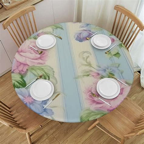 HOMICOZI Shabby Flora Round Tablecloth Spring Nature Inspired Bridal