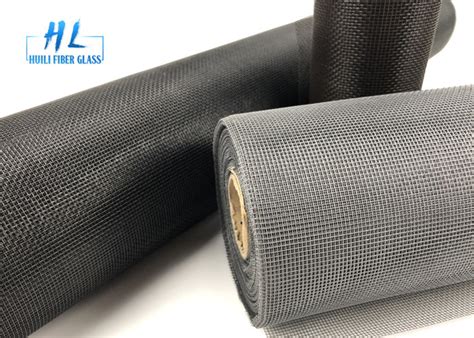 6ft X 30m Grey PVC Coated Fiberglass Insect Screen Mesh For Window