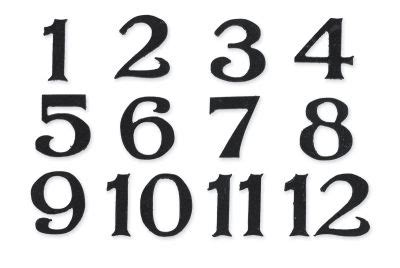 clock numbers clipart