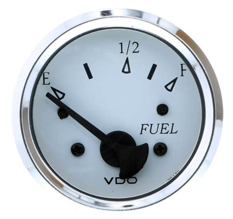 301 15278 VDO Cockpit Marine White Fuel Level Gauge 301 15278 VDO