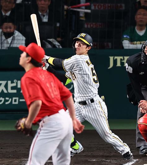 【阪神】中野拓夢3戦連続安打の二塁打で好機演出「どんな状況でも後ろにつなぐのは変わらない」 プロ野球写真ニュース 日刊スポーツ