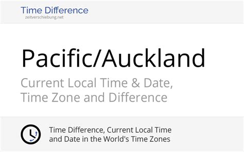 Pacific/Auckland: Time Zone in New Zealand, Current local time