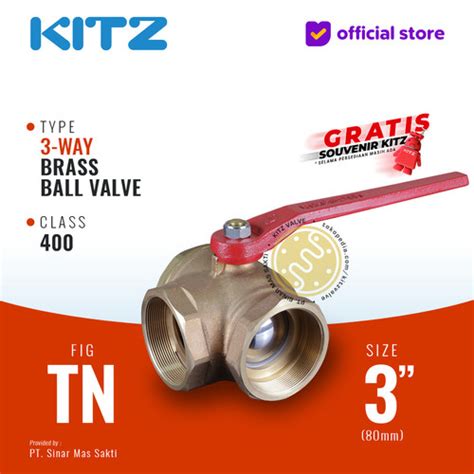 Promo 3 Way Ball Valve Kitz Fig 400 Tn 3 80a 80mm Drat