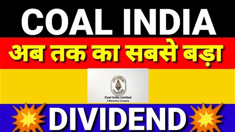 Coal India Dividend Ex Date Record Date Dividend Stock Best