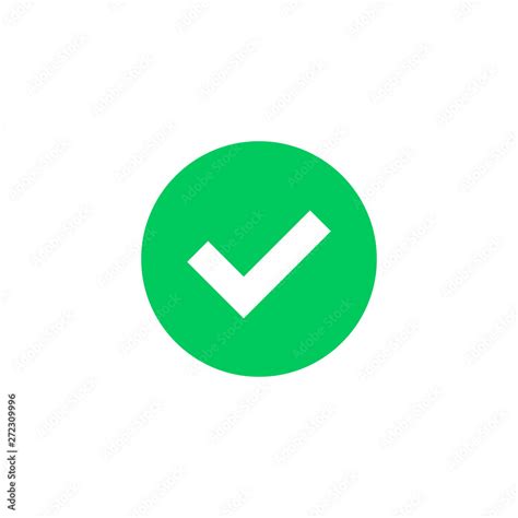 Green check mark icon. Green tick symbol. Vector check icon Stock Vector | Adobe Stock