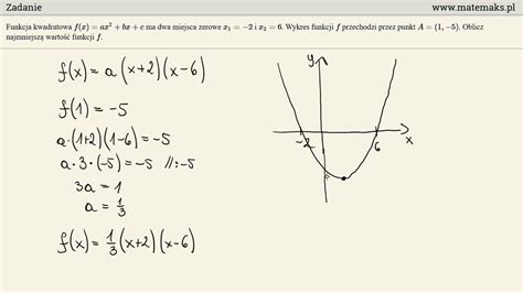 Zadanie Funkcja Kwadratowa Youtube