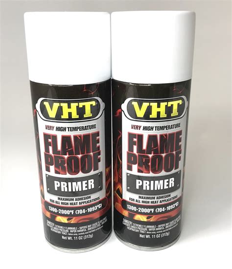 VHT SP118 2 PACK FLAT WHITE High Temperature Flame Proof Header Paint