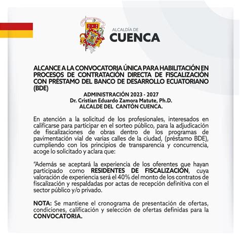 Municipio Cuenca On Twitter Convocatoria Se Convoca A Las Personas