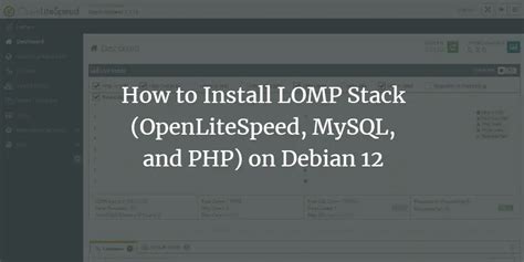 How To Install Lomp Stack Openlitespeed Mysql And Php On Debian