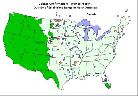 Mountain Lion Habitat Map