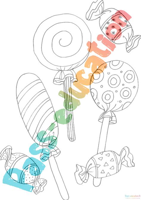 Coloriage Bonbon Gratuit En Pdf