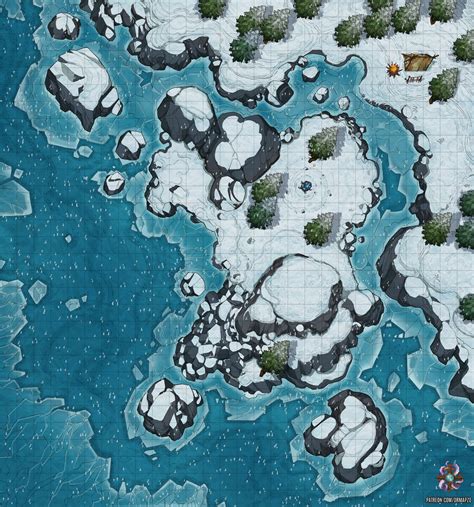 Snowy Camp Public 28x30 Dr Mapzo Dungeons And Dragons Fantasy Map Dungeon Maps