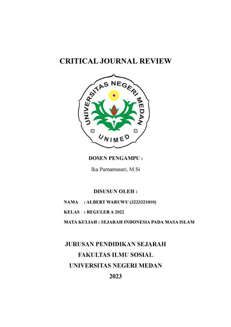 Cjr Albert Critical Journal Review Critical Journal Review Dosen