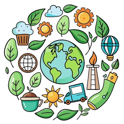 Premium Vector Environmental And Conservation Icons Set Vector