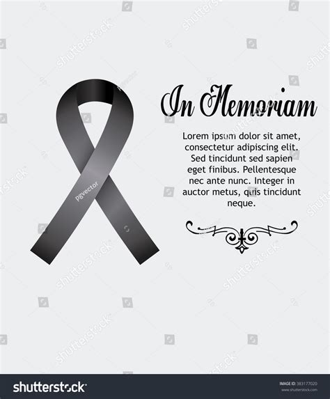 Memoriam Condolences Icon Over Gray Color Stock Vector 383177020 ...