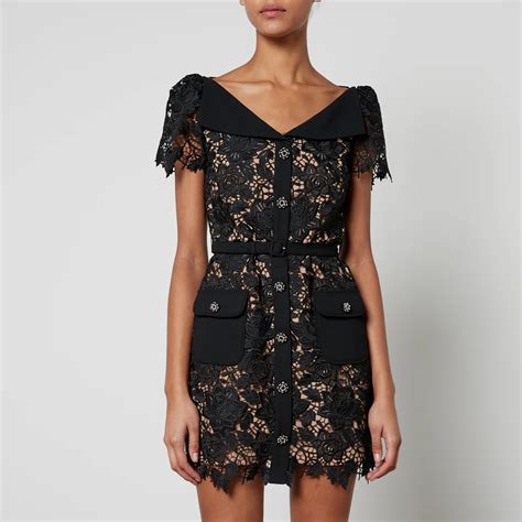 Self Portrait Guipure Lace Mini Dress Us 2 Uk 6 Coggles