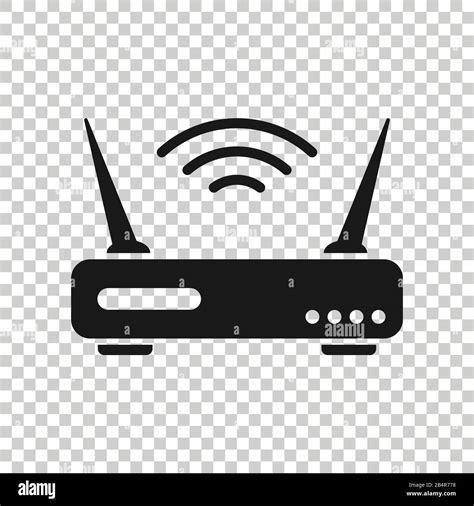 Wifi Router Icon In Flat Style Broadband Vector Illustration On White