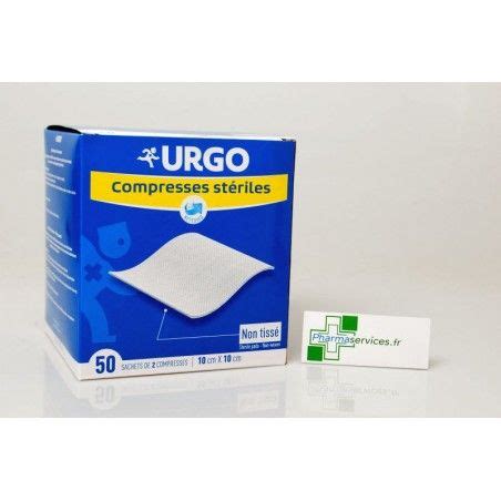 Compresses stériles non tissées 10 cm x 10 cm URGO 50 sachets