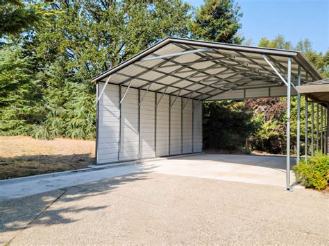 Vertical Roof Carport 2 - S&S Wolf Sheds