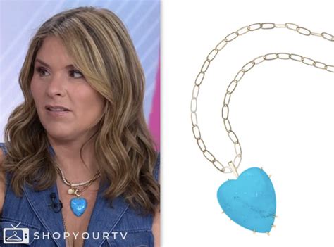 The Today Show June 2024 Jenna Bush Hagers Turquoise Heart Pendant