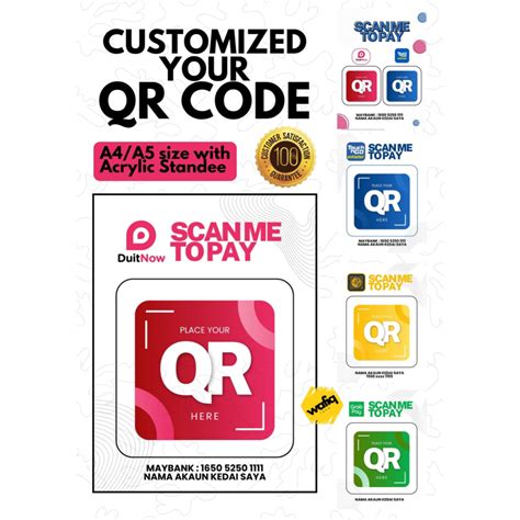 Customized Qr Code On Acrylic Stand A A A Touch Go Mae Duitnow