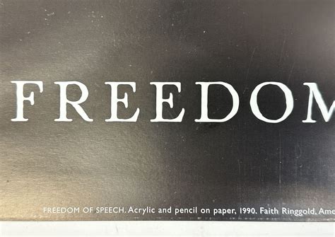 ORIGINAL FREEDOM OF SPEECH MUSEUM POSTER | Faith Ringgold