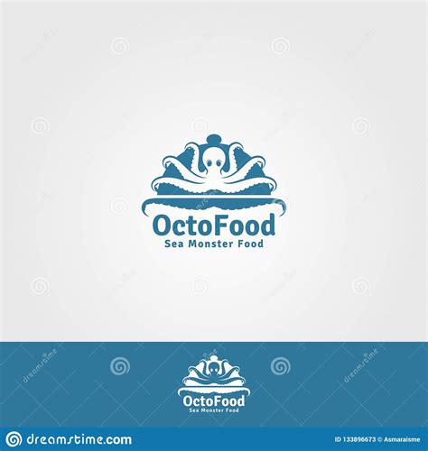 Comida De Octo Logotipo Del Marisco Ilustraci N Del Vector