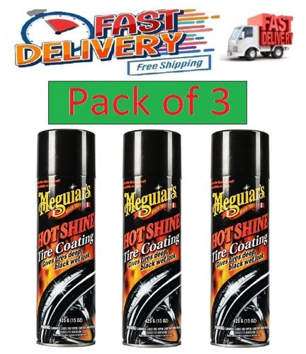 Meguiar S Hot Shine High Gloss Tire Coating G13815 15 Oz Aerosol Pack Of 3 EBay