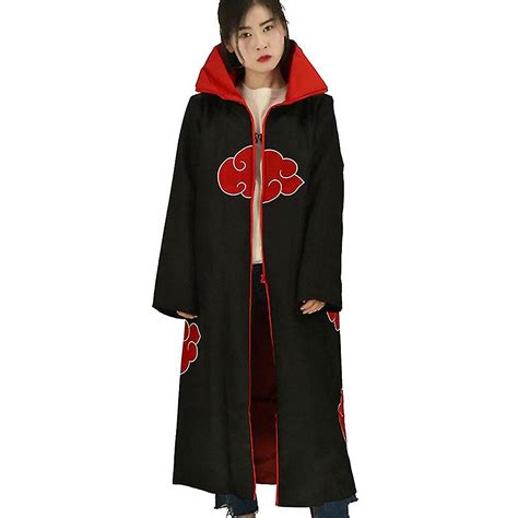 Akatsuki Lange Robe F R Erwachsene Naruto Ninja Kost M Cosplay Outfit