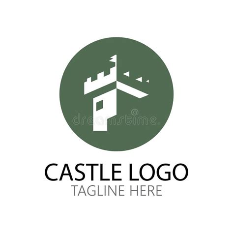 Castle Logo Symbol Vector Illustration Design Template Stock Vector